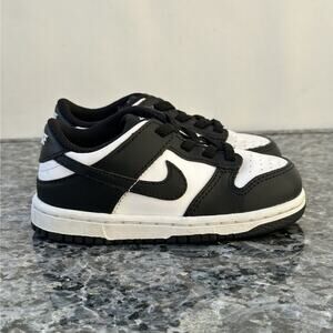 Nike Dunk Low Panda Black White CW1589-100 TD Toddler Baby Boys Size 8C